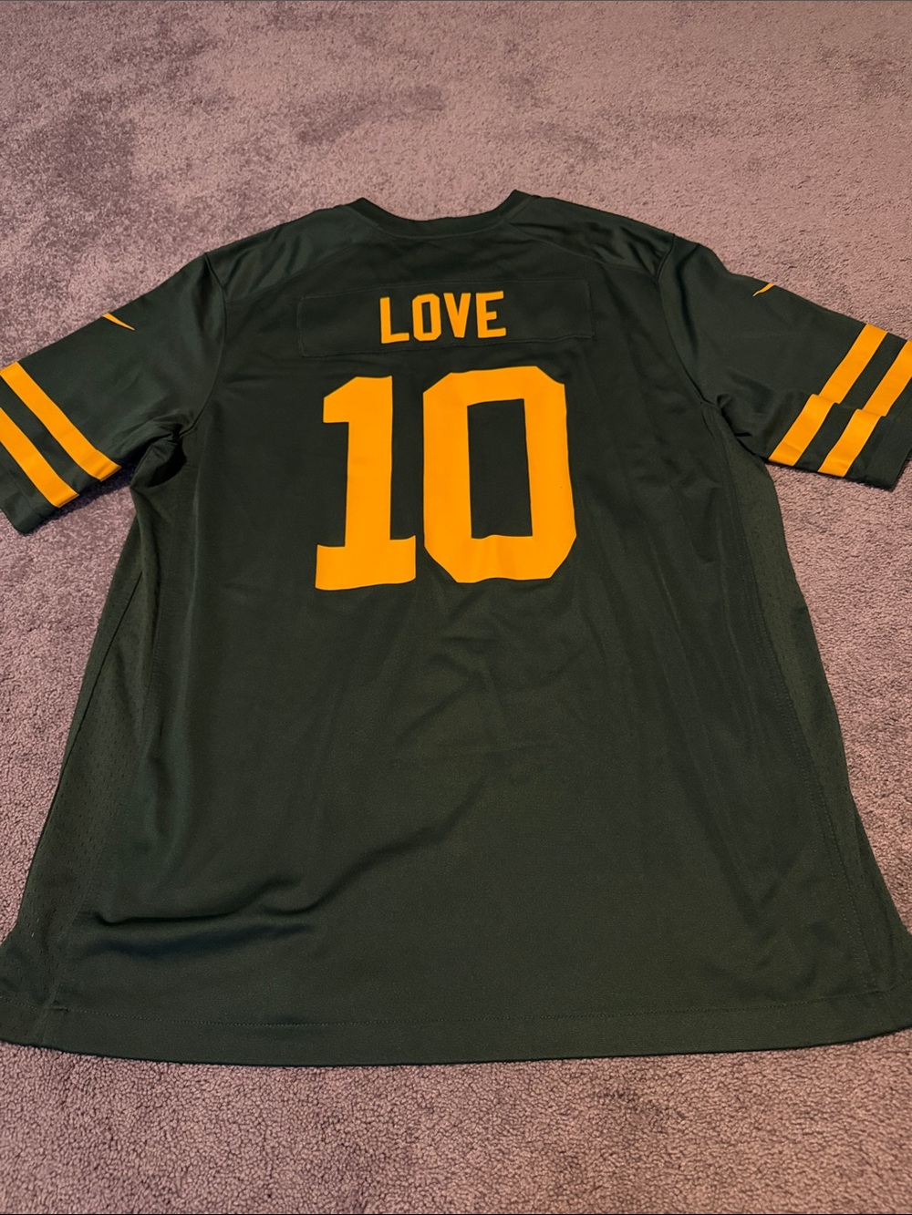 #10 Jordan Love Nike Green Bay Packers 50s Classic Game Jersey